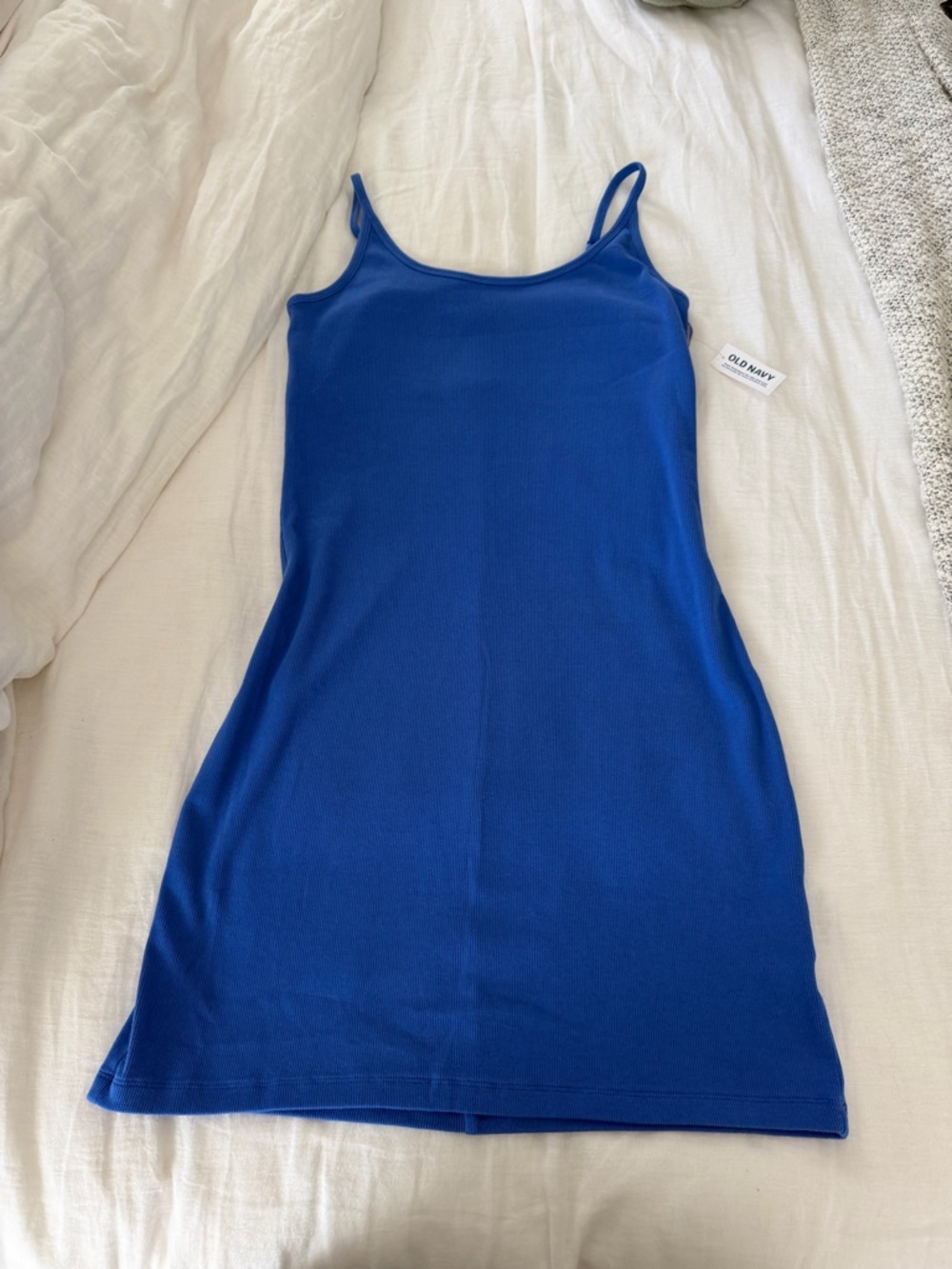 Old Navy Electric Blue Ribbed Tank Dress
